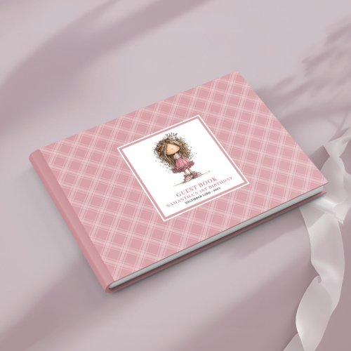 Funny humor toddler girl 5th birthday party guest  book