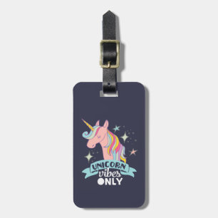 Funny Humor Unicorn Vibe Only Luggage Tag