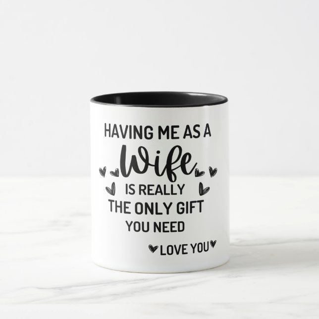 Funny Humor Valentine Gift For Wife | For Her Mug (Center)