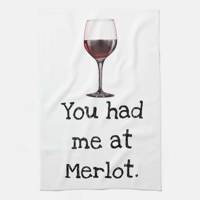 Funny Humor Wine Kitchen Towels Towel (Vertical)