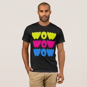 Funny humor WOW Saying Simple Typography Graphic T-Shirt