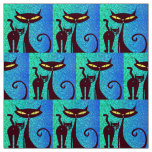 Funny Humororous Cats Couple Fabric