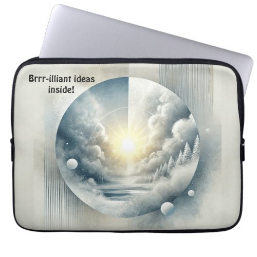 Funny Humorous Brrr_illiant ideas inside Laptop Sleeve