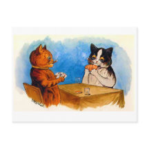Funny Humorous Cigar Smoking Cats Playing Poker