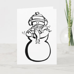 Funny Humorous Cold Snowman Holidays Christmas Holiday Card