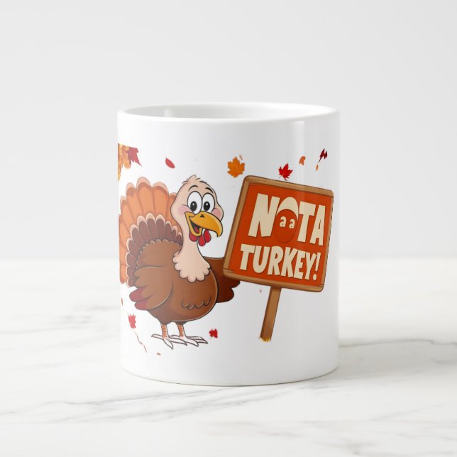 Funny Humorous Cute Thanksgiving Turkey Mug (Front)