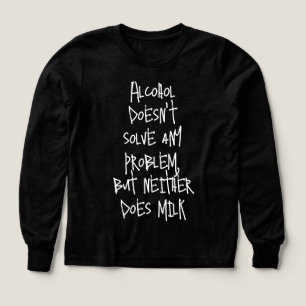 Funny Humorous Drink Saying: Alcohol doesn't solve Tri-Blend Shirts