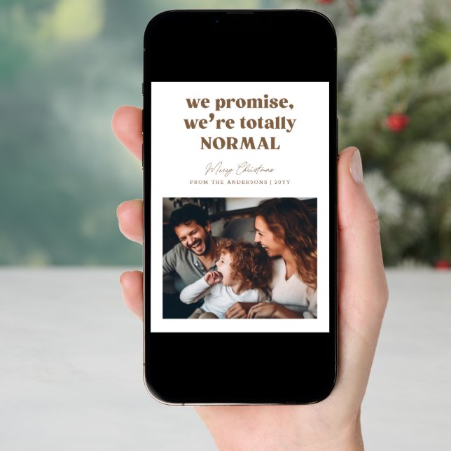 Funny Humorous Family Photo Christmas Holiday Card (Front Digital)