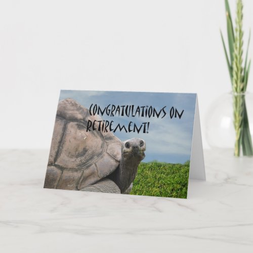 Funny Humorous Giant Sea Turtle Retirement Card