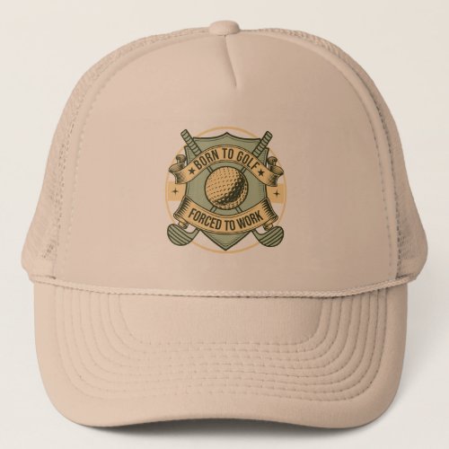 Funny Humorous Golf Quote Custom Vintage Custom Trucker Hat