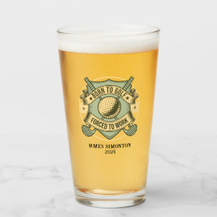 Funny Humorous Golf Quote Custom Vintage Glass