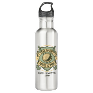 Funny Humorous Golf Quote Custom Vintage Stainless Steel Water Bottle