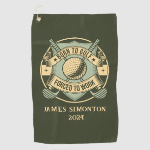 Funny Humorous Golf Quote Custom Vintage Towel