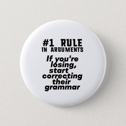 Funny Humorous Grammar Quote English Teacher Button