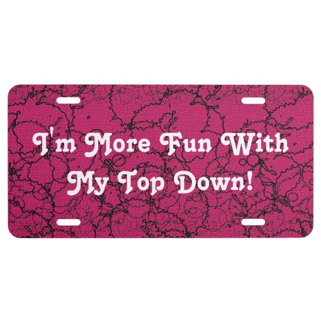 Funny Humorous License Plate Automobile Accessory (Front)