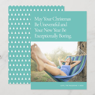 Funny Humorous Modern Minimal Holiday Photo Card