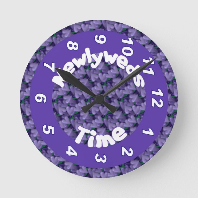 Funny Humorous Newlyweds Wall Clock (Front)