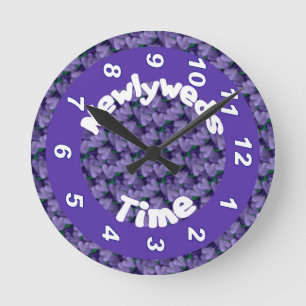 Funny Humorous Newlyweds Wall Clock