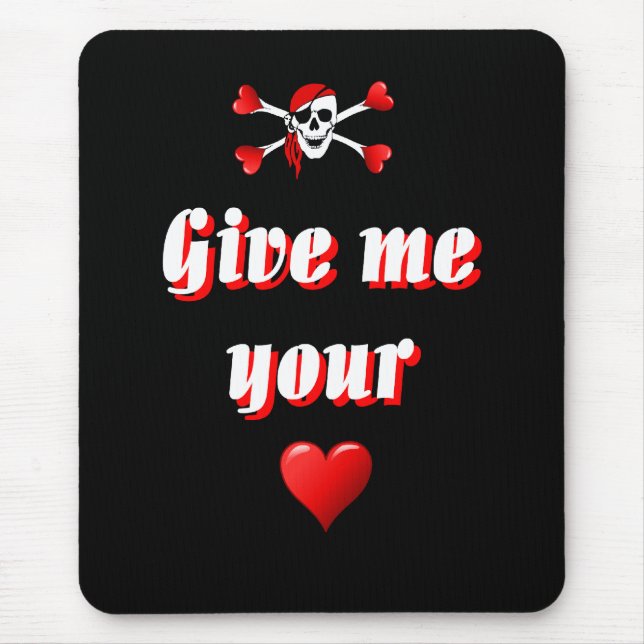 Funny humorous pirate flag mouse pad (Front)