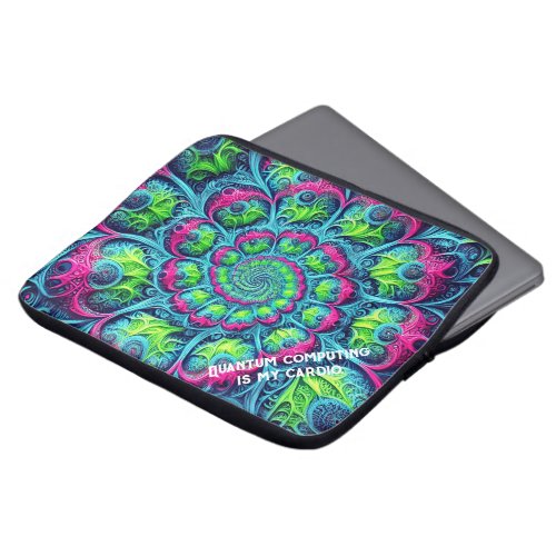 Funny Humorous Quantum computing is my cardio Laptop Sleeve