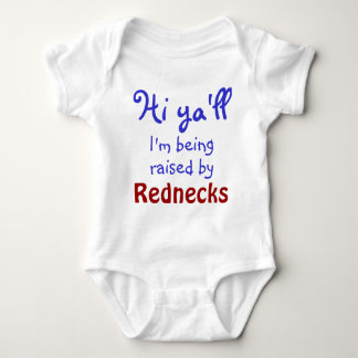 Funny humorous redneck text baby bodysuit