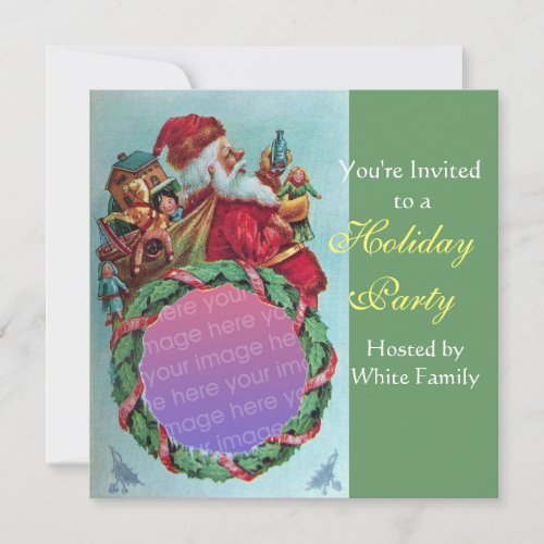 FUNNYHUMOROUS SANTA VINTAGE Photo Template green