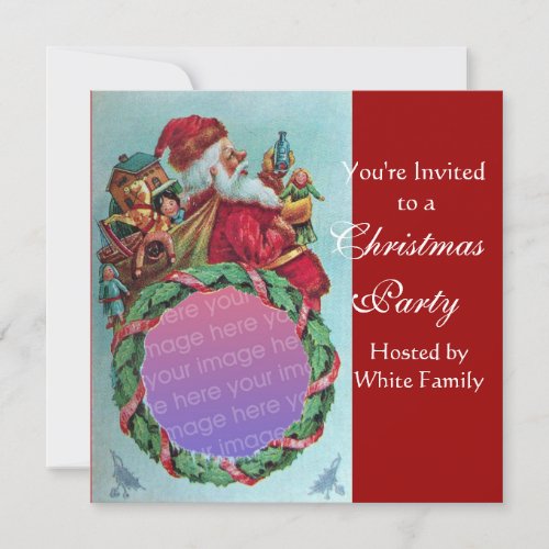 FUNNYHUMOROUS SANTA VINTAGE Photo Template red