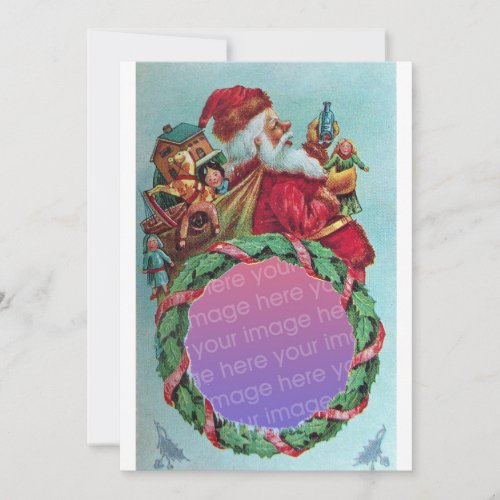 FUNNYHUMOROUS SANTA VINTAGE Photo Template White