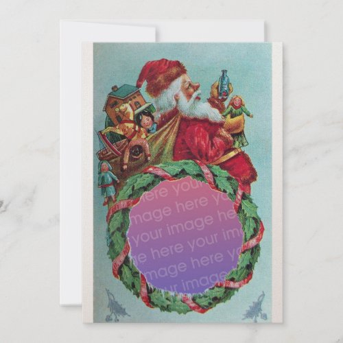 FUNNYHUMOROUS SANTA VINTAGE Xmas Photo Template