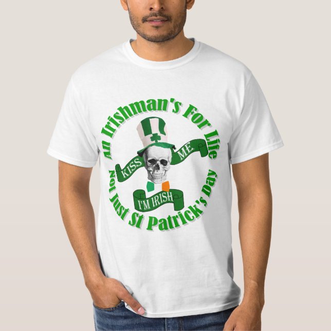 Funny humorous text St Patrick's day T-Shirt (Front)