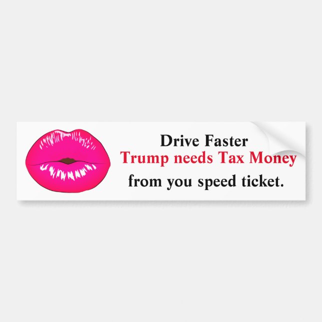 Funny Humorous Trump Joke Personalize Bumper Sticker (Front)