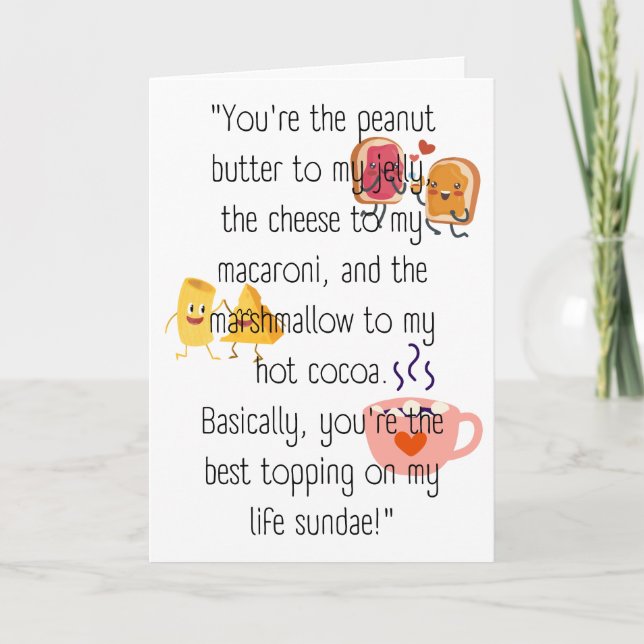 Funny Humorous Valentine's Day Quote Holiday Card  (Front)