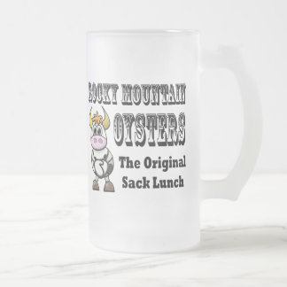 Funny Humorous Western Frosted Beer Mug
