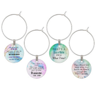 Funny Humorous Wine Glass Charm