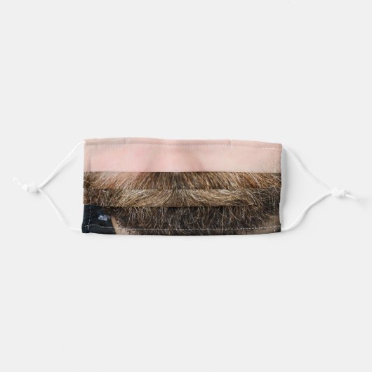 funny humour novelty hipster man beard adult cloth face mask (Front, Folded)