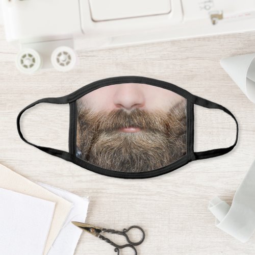 funny humour novelty hipster man beard face mask