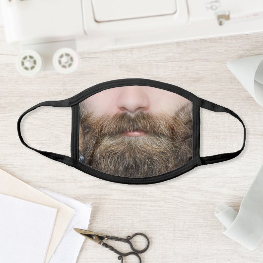 funny humour novelty hipster man beard face mask (Insitu)