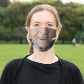 funny humour novelty old man smile adult cloth face mask (Outside)