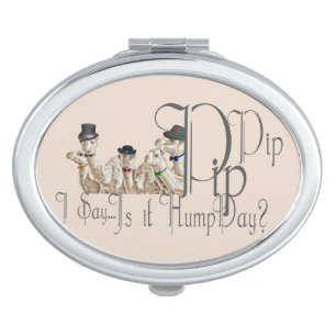 Funny Hump Day Camels in Monocles Compact Mirror