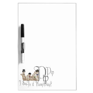 Funny Hump Day Camels in Monocles Dry-Erase Board
