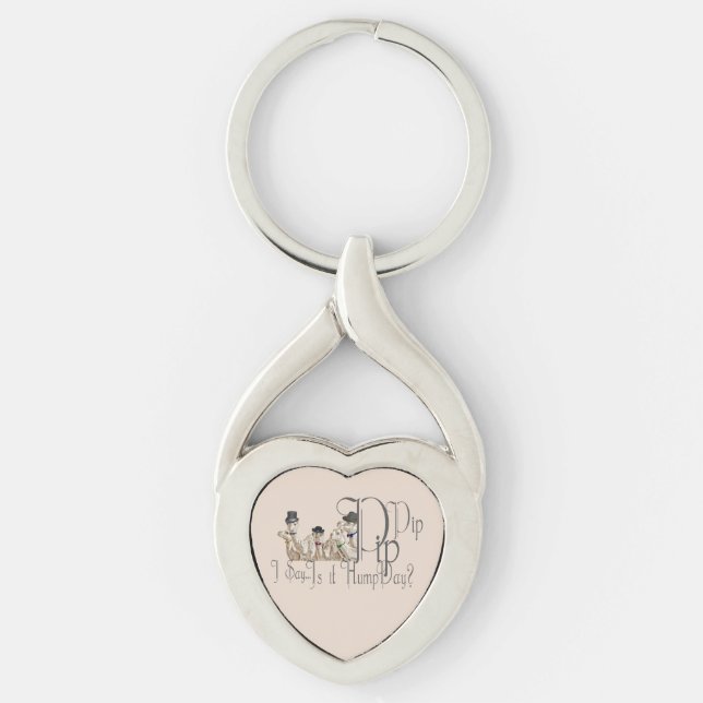 Funny Hump Day Camels  in Monocles Keychain (Front)