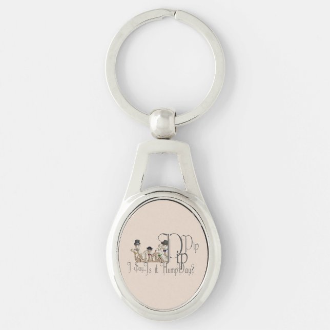 Funny Hump Day Camels  in Monocles Keychain (Front)