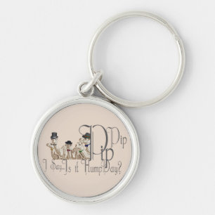 Funny Hump Day Camels in Monocles Keychain