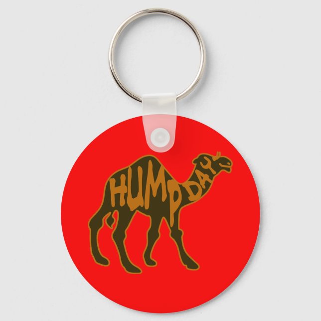 Funny Hump Day with Camel Keychain (Front)