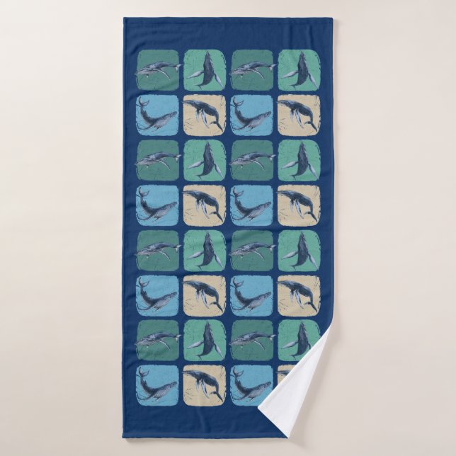Funny Humpback Whale Watching Bath Towel (Bath Towel)