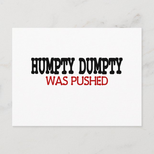 Funny Humpty Dumpty Postcard (Front)