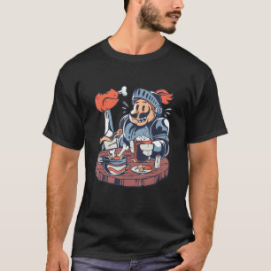 Funny Hungry Knight - Medieval Crusader Renaissanc T-Shirt