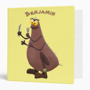 Funny hungry ugly flea cartoon 3 ring binder