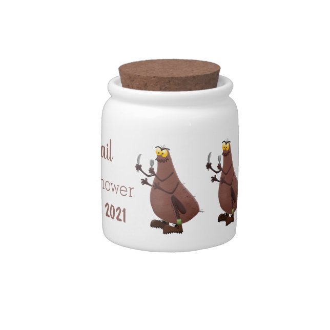 Funny hungry ugly flea cartoon candy jar (Right)