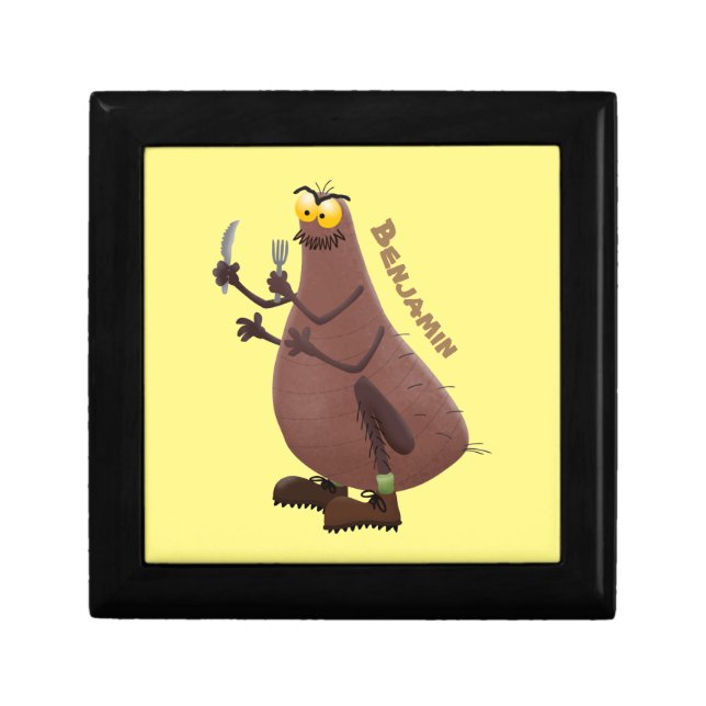 Funny hungry ugly flea cartoon gift box (Front)